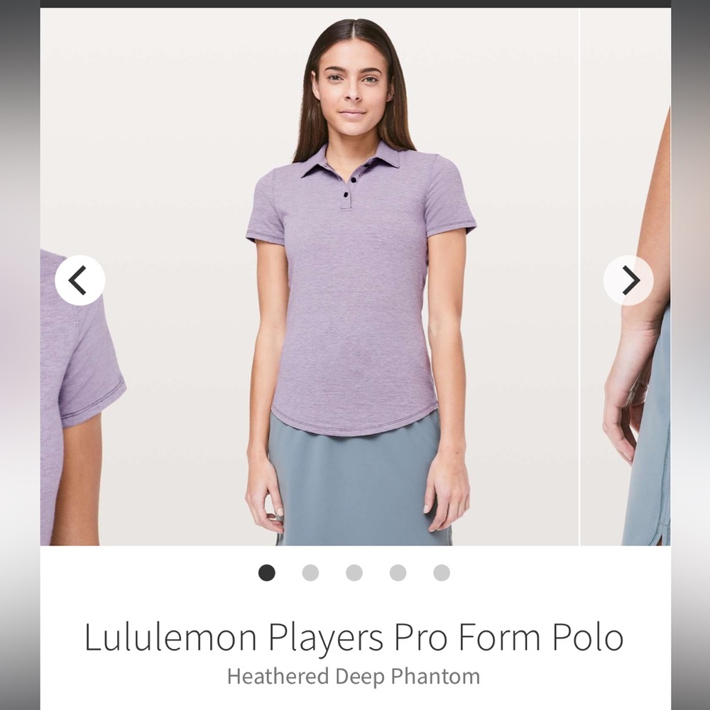 *sold* Lululemon player proform polo heathered deep phantom